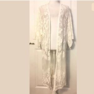 Lush Lace Kimono Cardigan Duster Size S/M